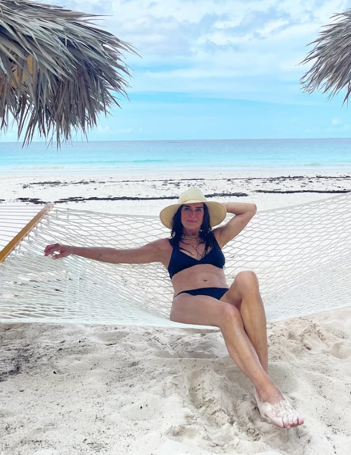 Shields enjoyed her birthday in a bikini