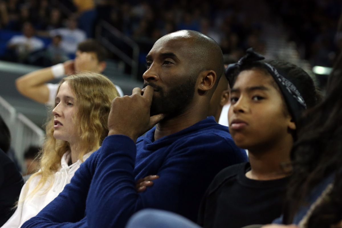 Kobe and Gigi attend the game between the UCLA Bruins and UConn Huskies on November 21, 2017, at Pauley Pavilion in Los Angeles.