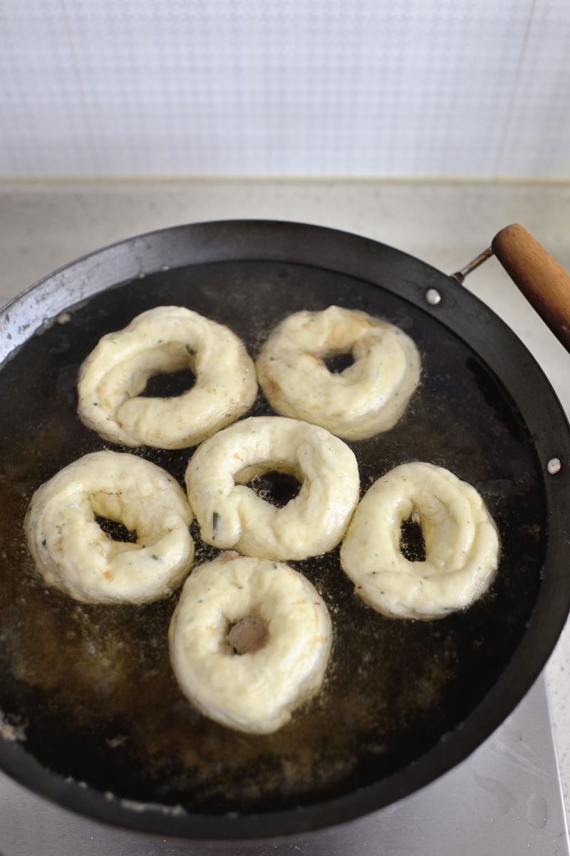 Boiling is the secret to that chewy, glossy crust.