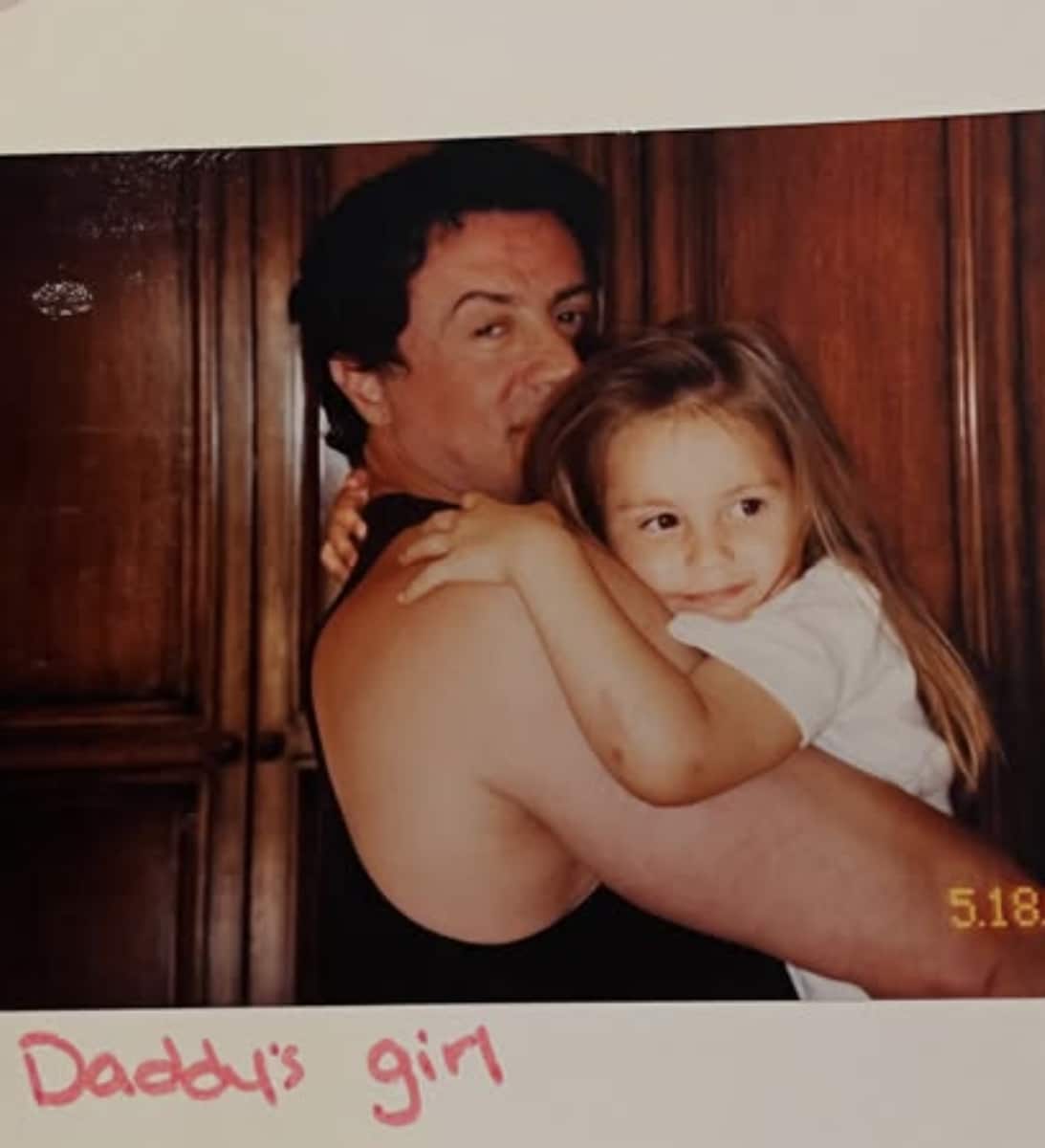 Stallone shared many photos, including an old polaroid of himself and Sophia