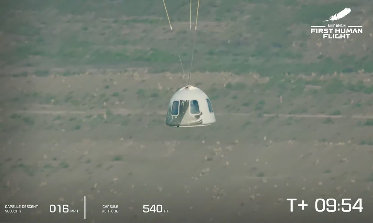 Blue Origin's Manned Launch Of New Shepard Rocket