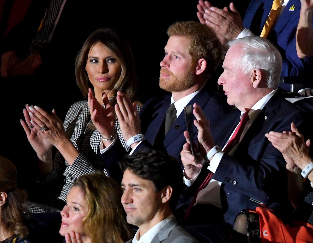 U.S. First Lady Melania Trump, Prince Harry,