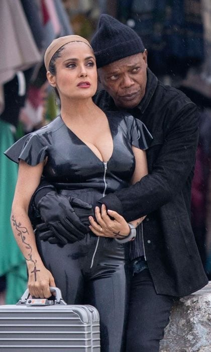Salma Hayek and Samuel L. Jackson