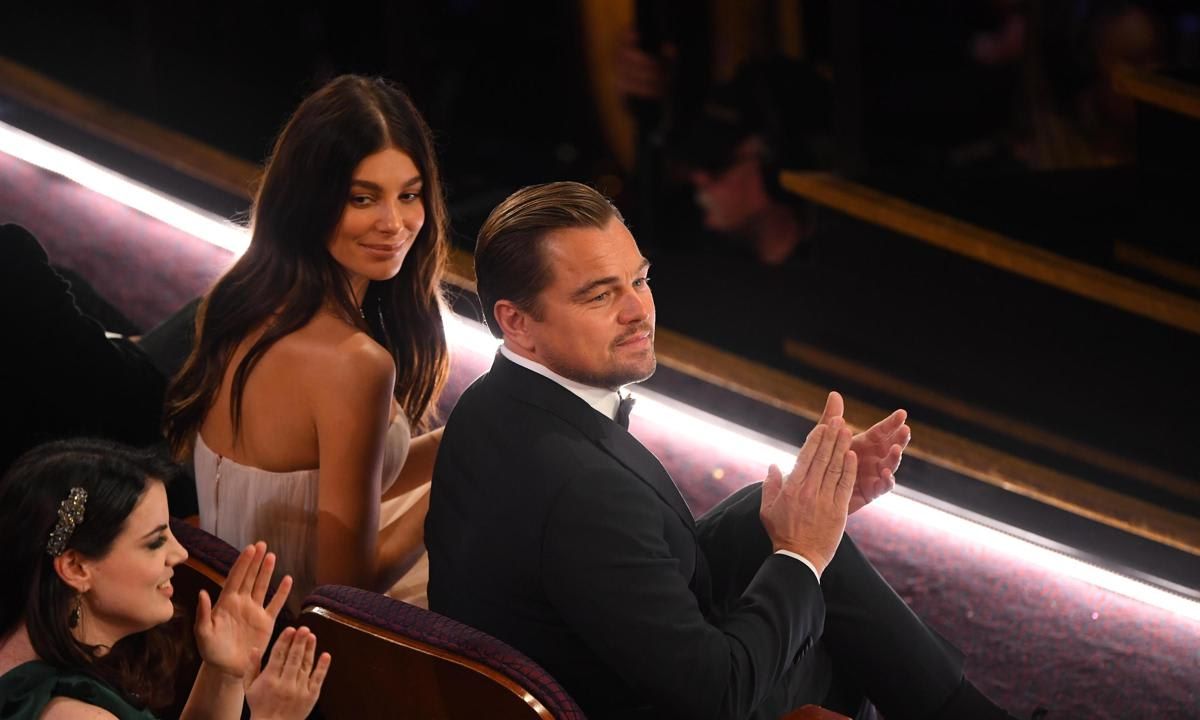 Leonardo Dicaprio (right) and Camila Morrone