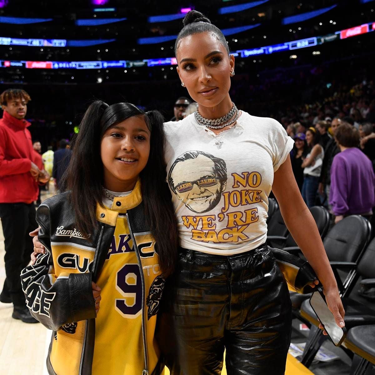 Celebrities At The Los Angeles Lakers Game
