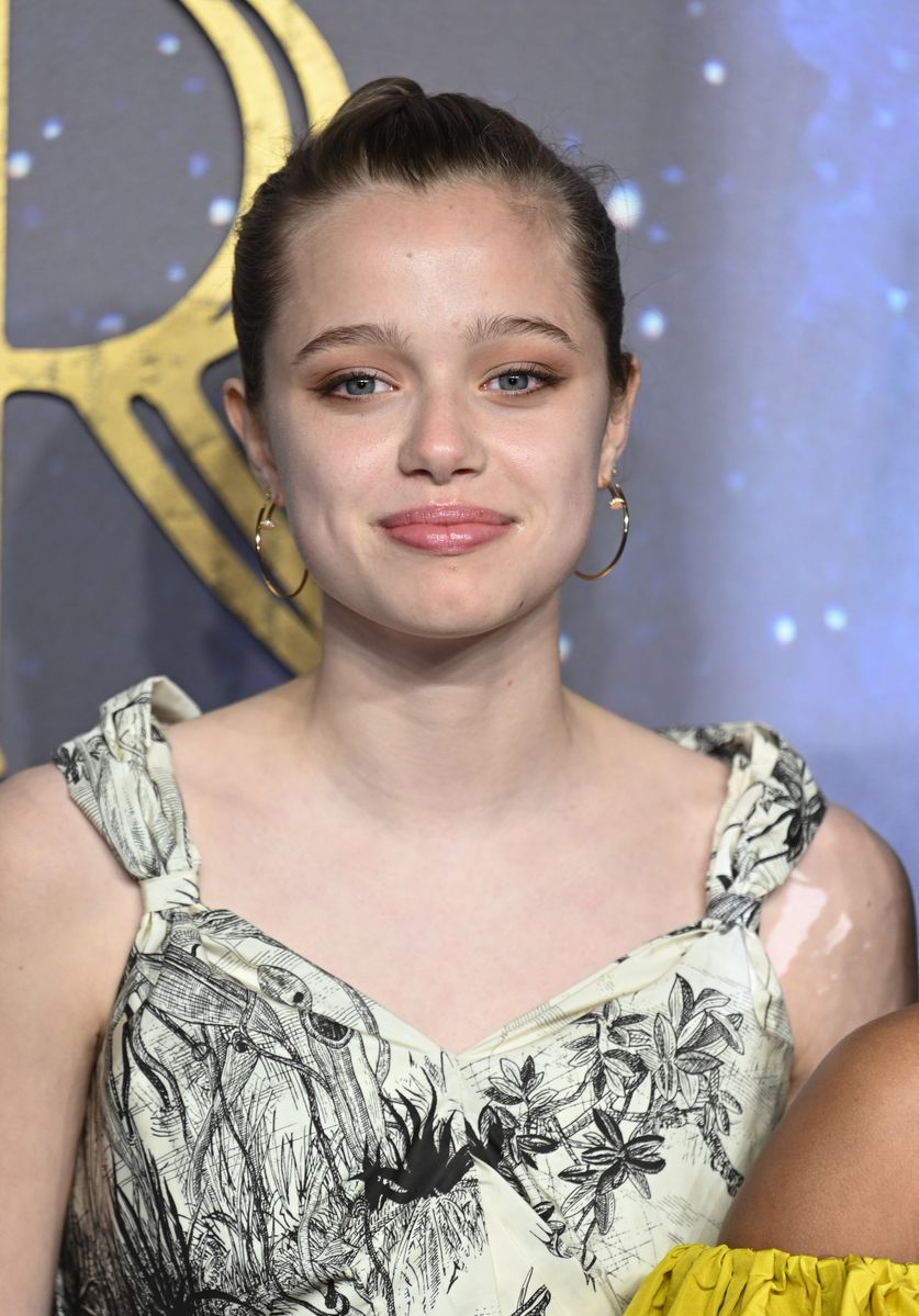 Shiloh Jolie-Pitt attends the "Eternals" UK Premiere at BFI IMAX Waterloo on October 27, 2021, in London, England. 