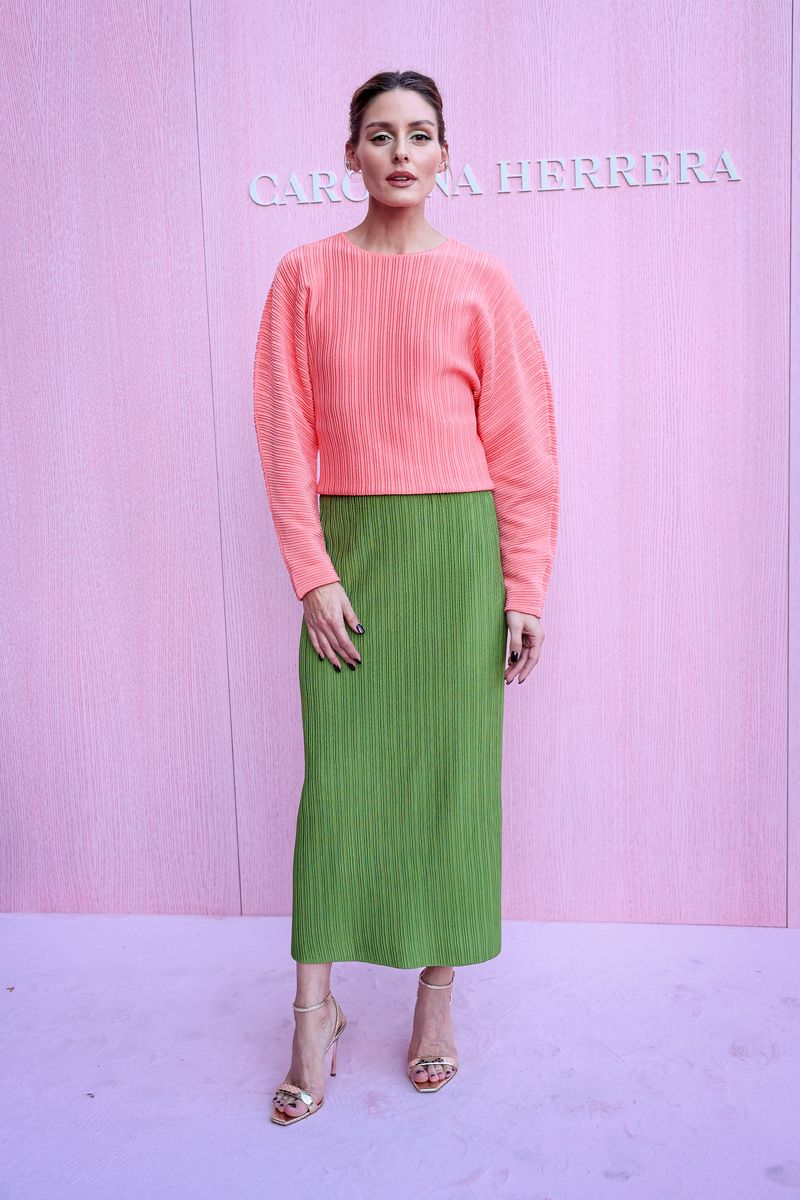 Olivia Palermo attends the Carolina Herrera Spring/Summer 2026 Fashion Show at Plaza Mayor