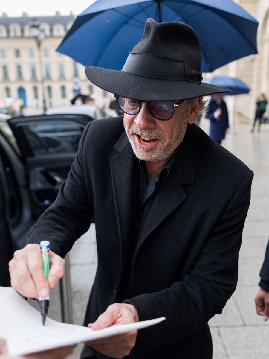   Tim Burton is seen leaving The Ritz during the Haute Couture Spring-Summer 2025 as part of Paris Fashion Week on on January 27, 2025 in Paris, France. (Photo by Arnold Jerocki/GC Images)