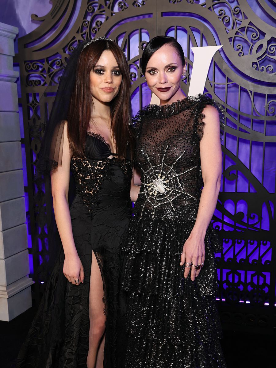 Jenna Ortega and Christina Ricci at the premiere of 'Wednesday'
