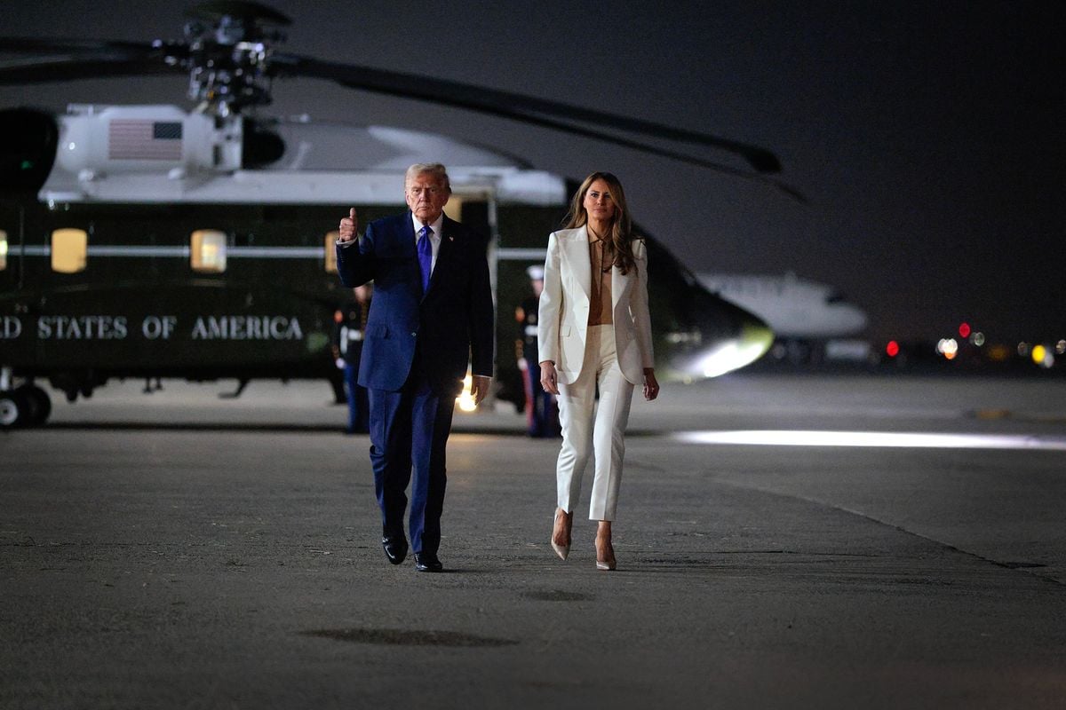 Melania Trump arrives at the U.N. in sharp tailoring and subtle tones.