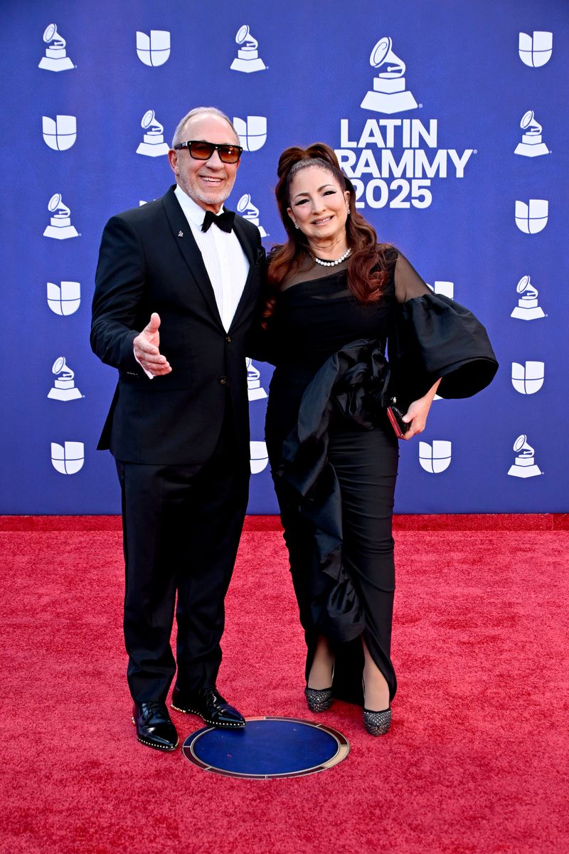 Emilio and Gloria Estefan at The 26th Annual Latin GRAMMY Awards