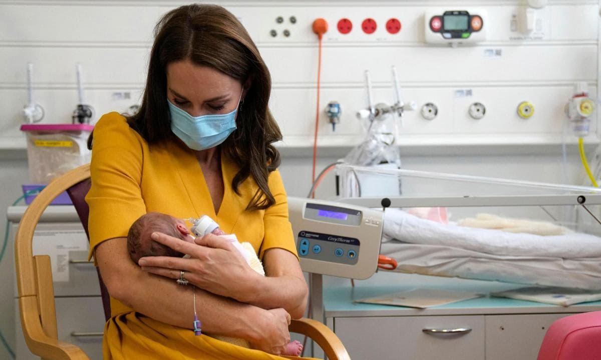 The royal mom of three visited the Royal Surrey County Hospital’s maternity unit on Oct. 5