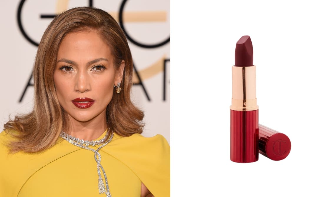 Jennifer Lopez crimson red
