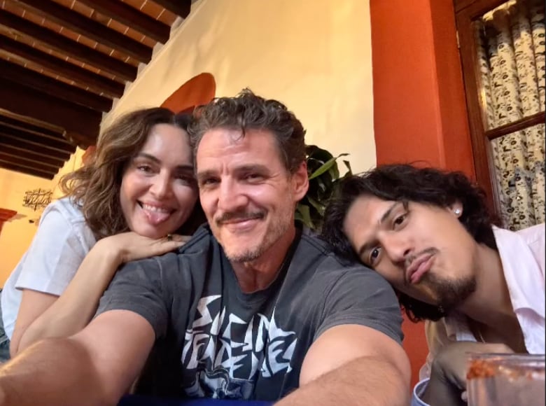 Pedro Pascal, Ana de la Reguera, and Omar Apollo in Mexico