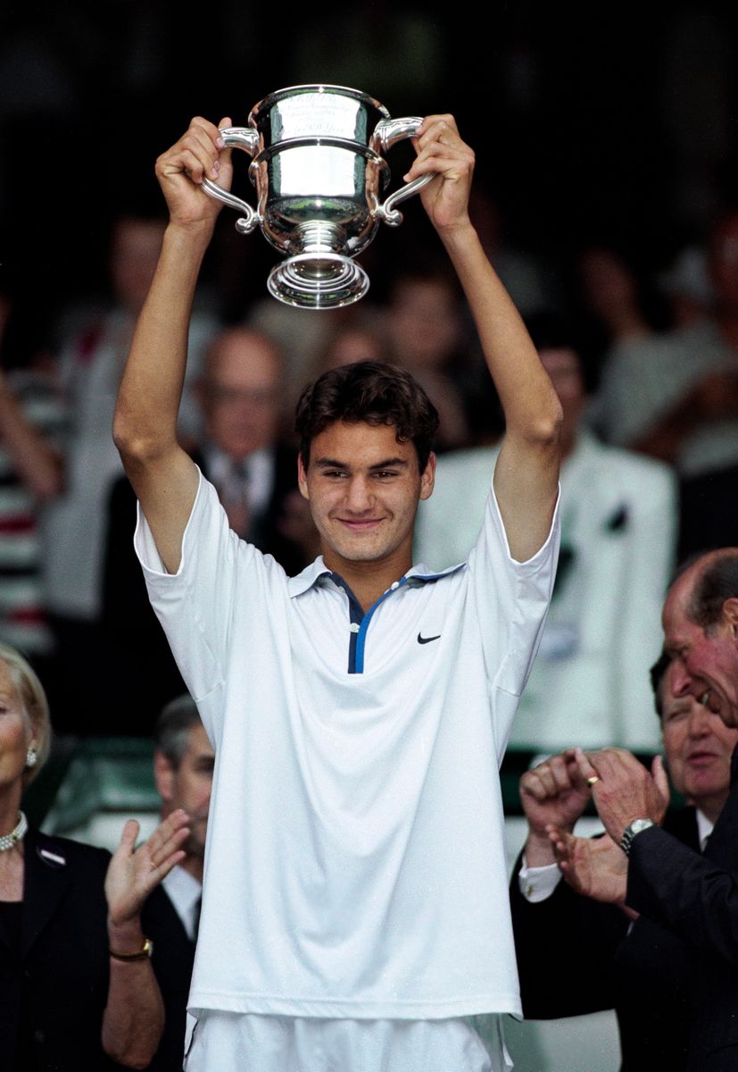 Federer won 20 Grand Slam singles titles, including a record eight Wimbledon championships.