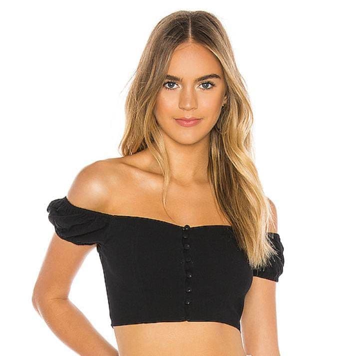 Black bustier top