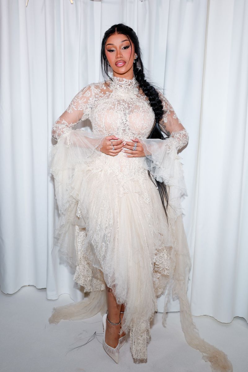 cardi party ruched dress Ali Product Details Cardi B's Met Gala Look