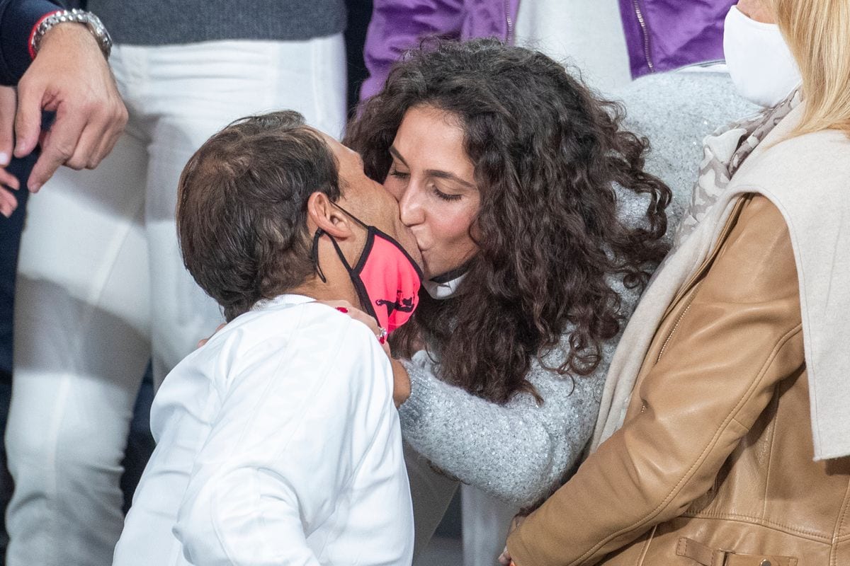  Rafael Nadal of Spain and his wife Xisca Perello after his victory against Novak Djokovic of Serbia i