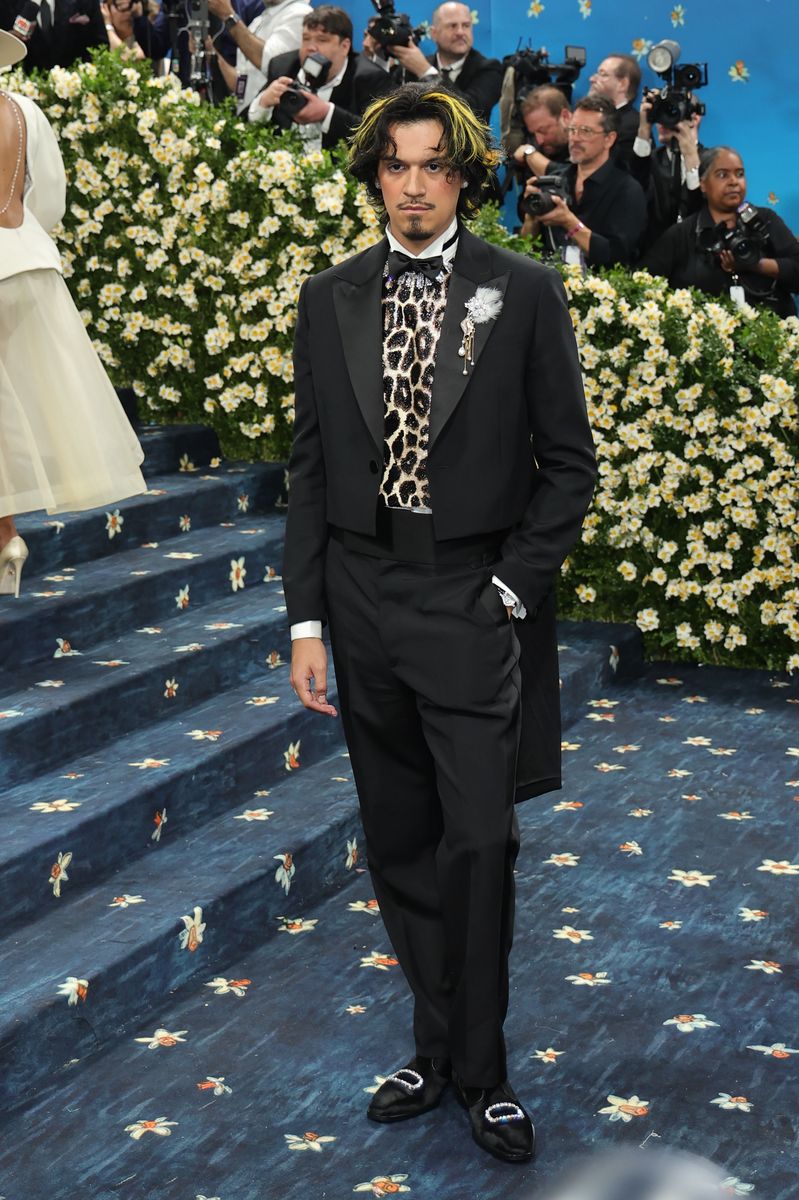 Omar Apollo attends the 2025 Met Gala Celebrating "Superfine: Tailoring Black Style"