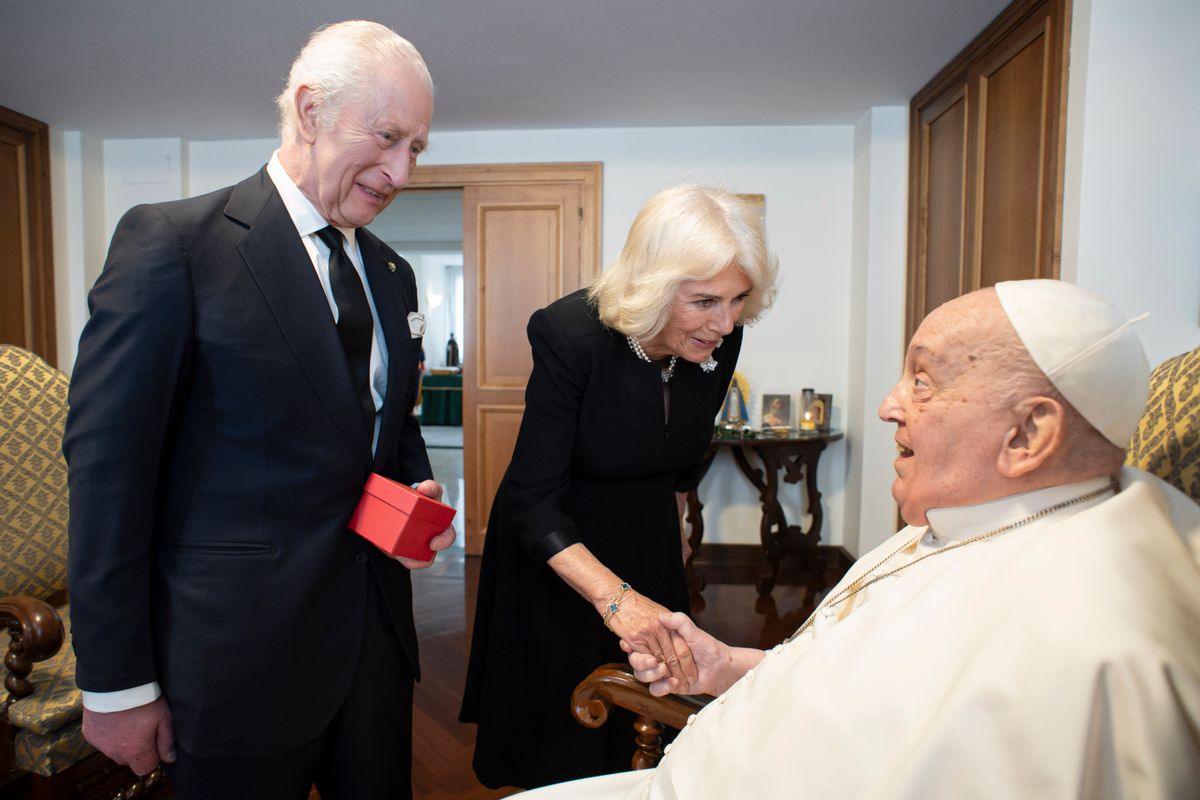 The King and Queen reunited with Pope Francis on April 9, 2025