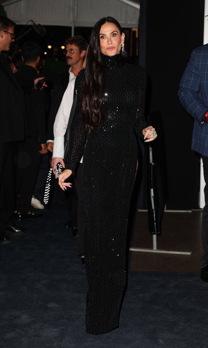 NEW YORK, NY - SEPTEMBER 11: Demi Moore is seen arriving at the Kering Foundation Event on September 11, 2025 in New York, New York. (Photo by MEGA/GC Images)
