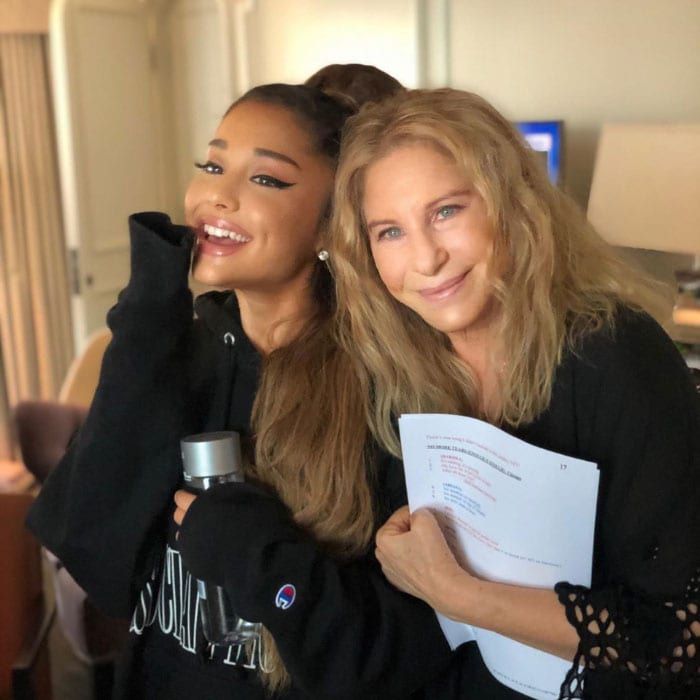 Ariana Grande takes the stage with Barbara Streisand 