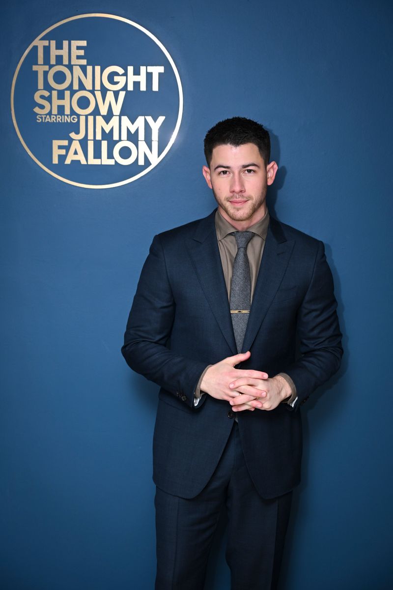 THE TONIGHT SHOW STARRING JIMMY FALLON -- Episode 2108 -- Pictured: Actor & singer Nick Jonas poses backstage on Thursday, March 13, 2025 -- (Photo by: Todd Owyoung/NBC via Getty Images) 