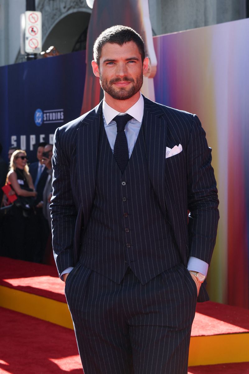 David Corenswet attends the World premiere of "Superman" at the TCL Chinese Theatre in Hollywood, California