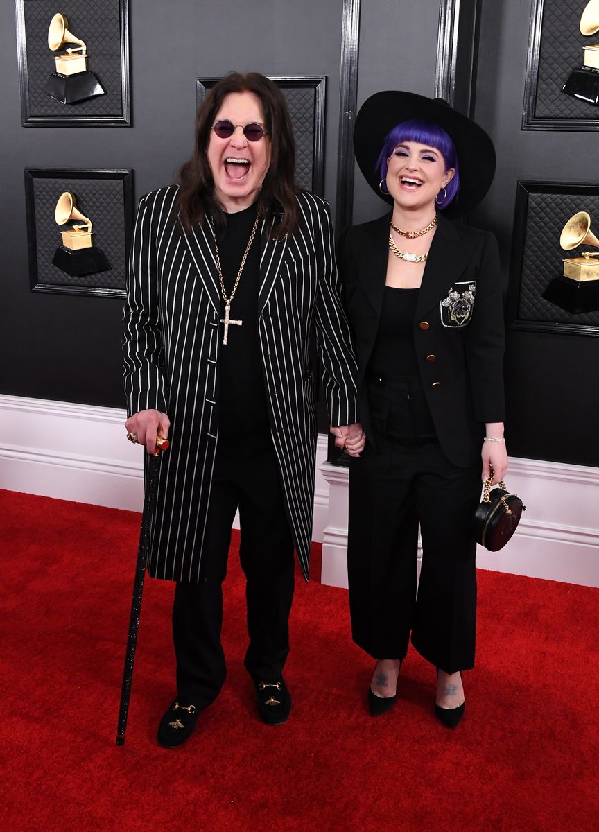 Ozzy Osbourne (L) and Kelly Osbourne attend the 62nd Annual GRAMMY Awards at Staples Center on January 26, 2020 in Los Angeles, California. 