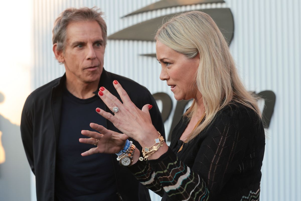 Ben Stiller and Christine Taylor