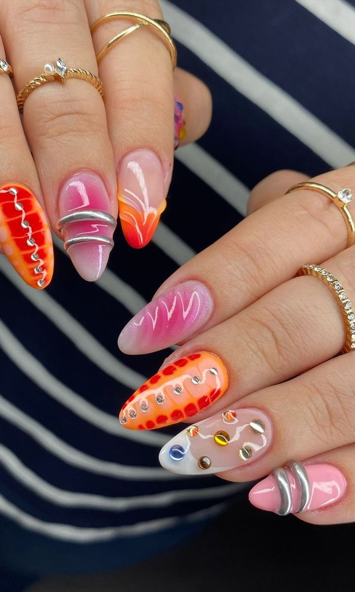 Shimmering 2025 Holographic Crystal Nails