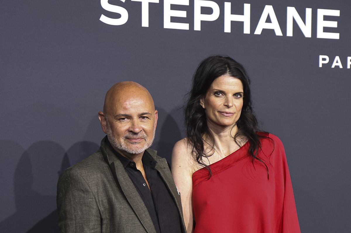 Pierre Martinez and Athina Onassis Roussel attended the photocall for the Stéphane Rolland presentation during Barcelona Bridal Week in Barcelona.
