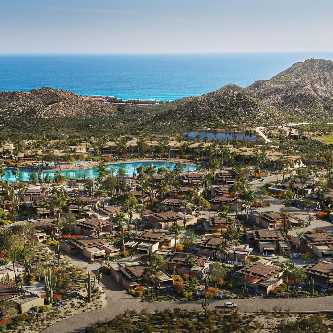 Cabo Real Surf Club is also surrounded by mountains, has a golf course. A very private luxury property.