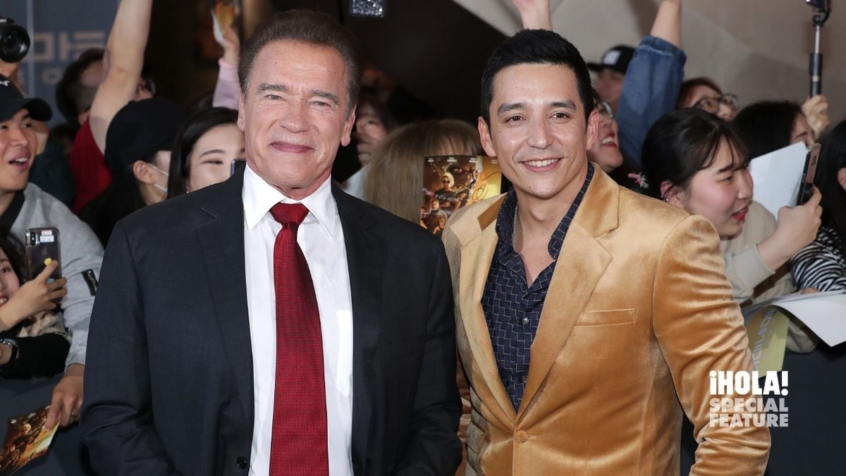 Gabriel Luna and Arnold Schwarzenegger