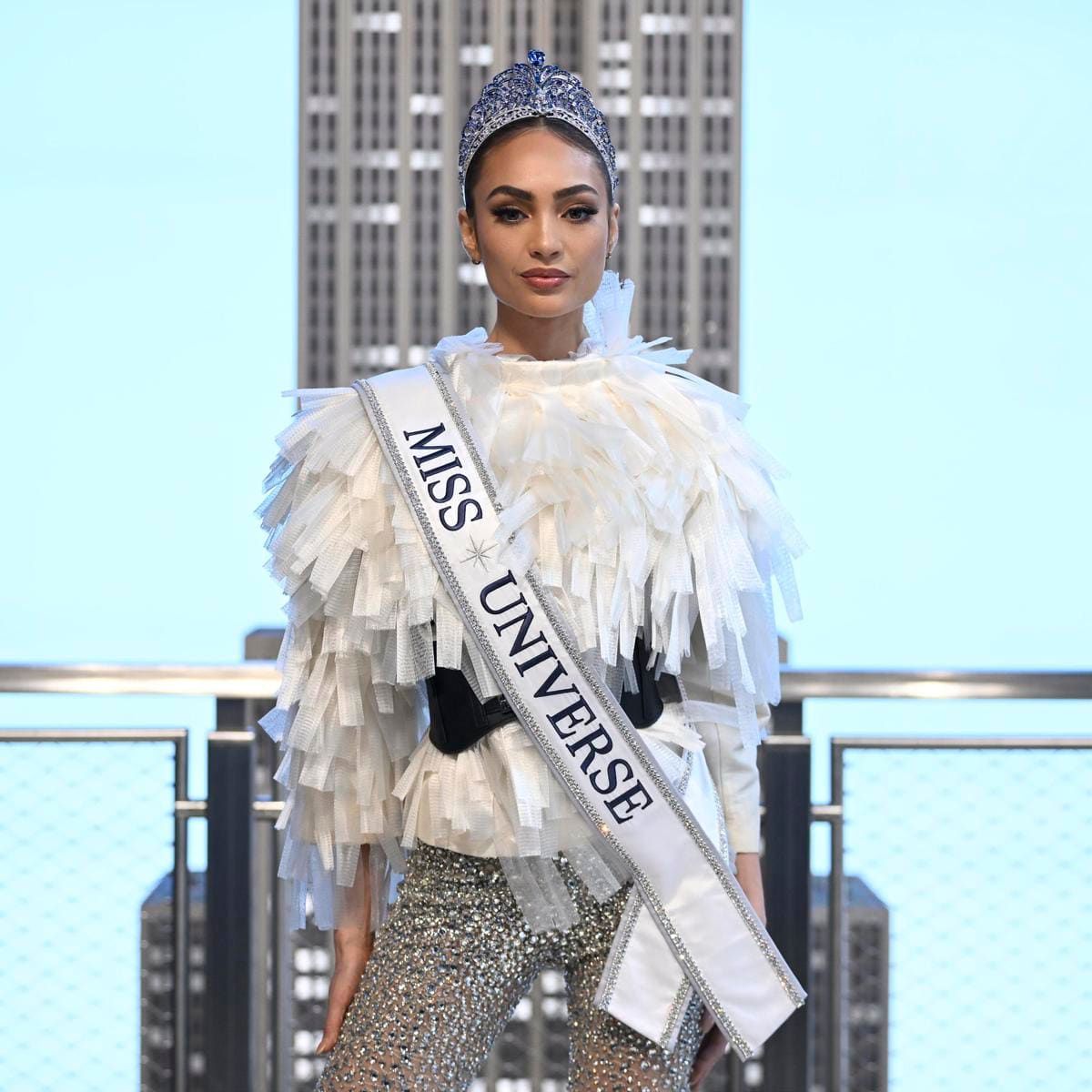 Winner of Miss Universe 2022 R’Bonney Gabriel Visits the Empire State Building