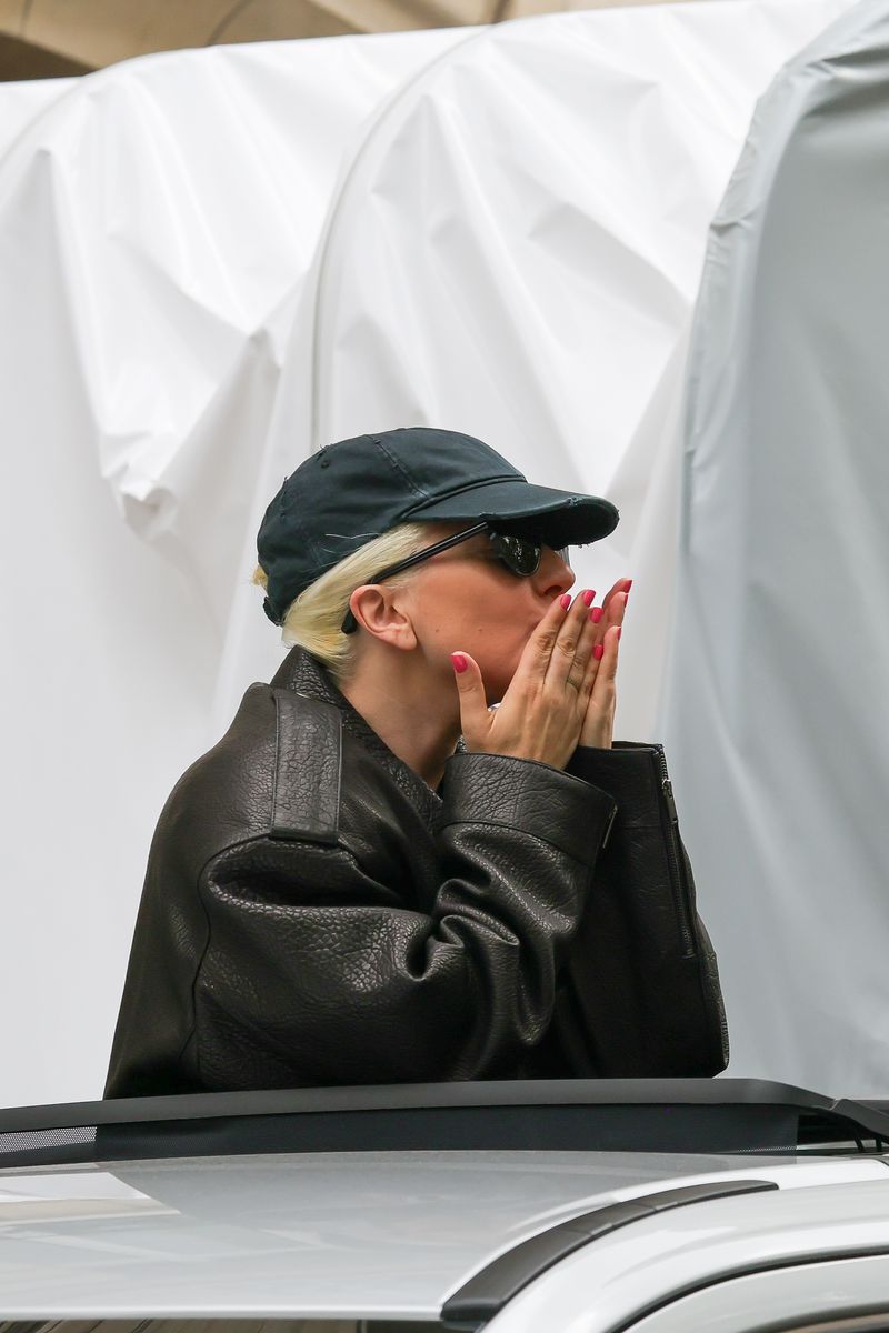 Lady Gaga is seen waving to fans on July 22, 2024, in Paris, France. 