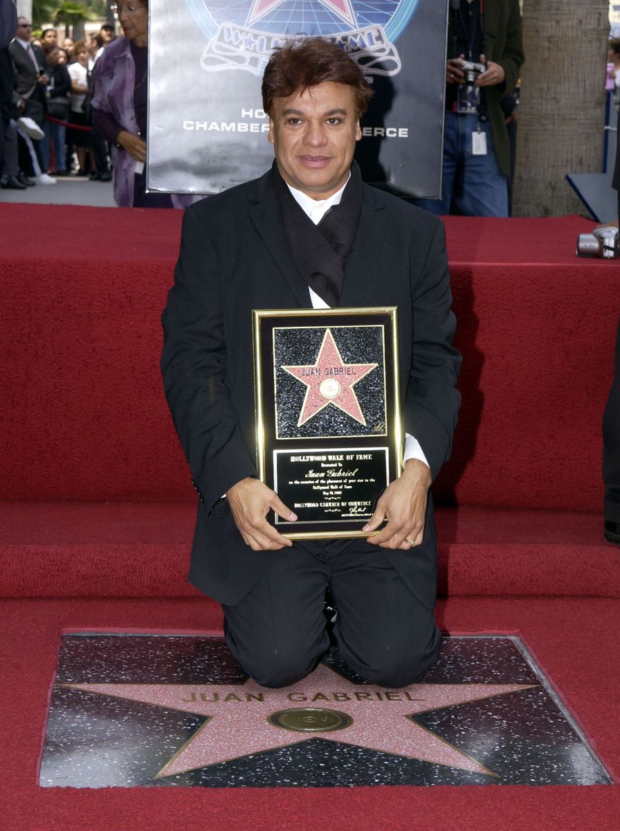 Legendary Mexican singer Juan Gabriel receives the 2196th star on the Hollywood Walk of Fame. 