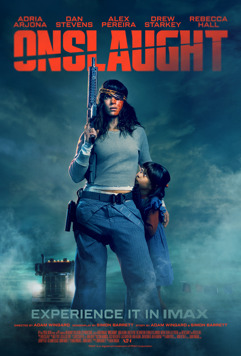 Adria Arjona's character fights to protect her young daughter after genetically engineered super soldiers unleash chaos in Onslaught.