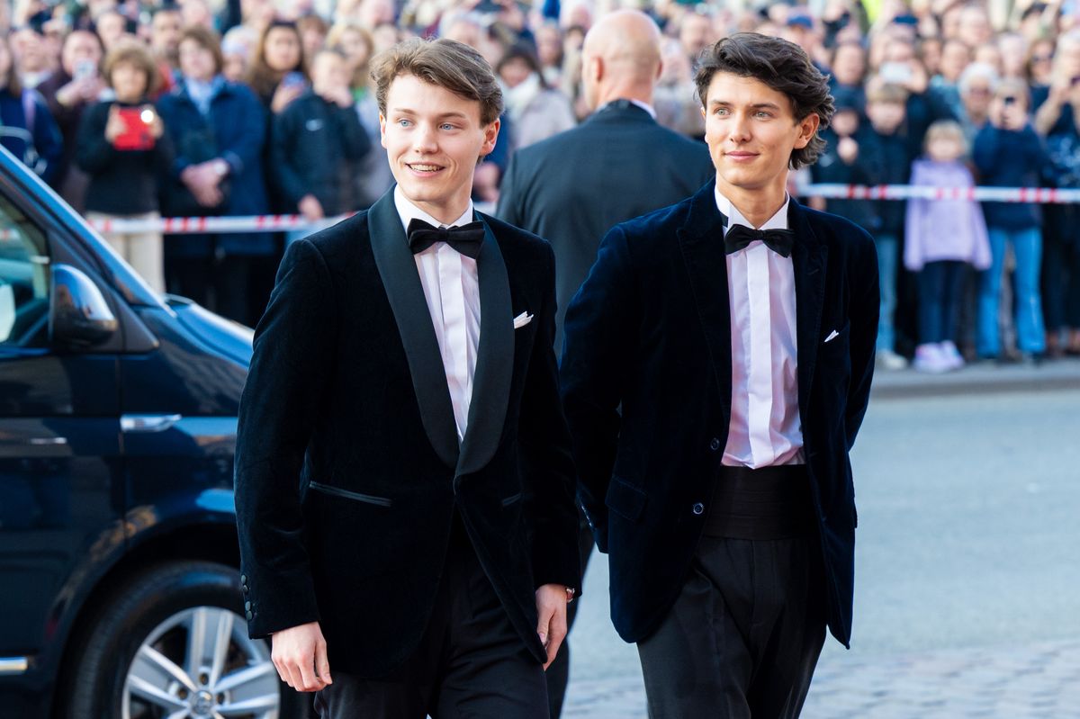 Count Nikolai of Monzepat, Count Felix of Monzepat at a birthday performance at the Old Stage in the Royal Danish Theatre in Copenhagen on the occasion of the 18th birthday of Princess Isabella. (Photo by DPPA/Sipa USA)