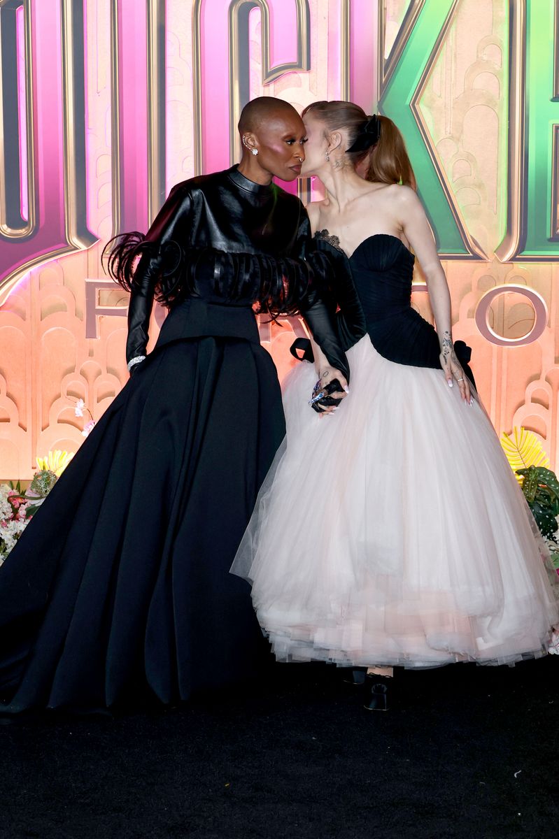 Cynthia Erivo and Ariana Grande attend the "Wicked: For Good!" New York Premiere