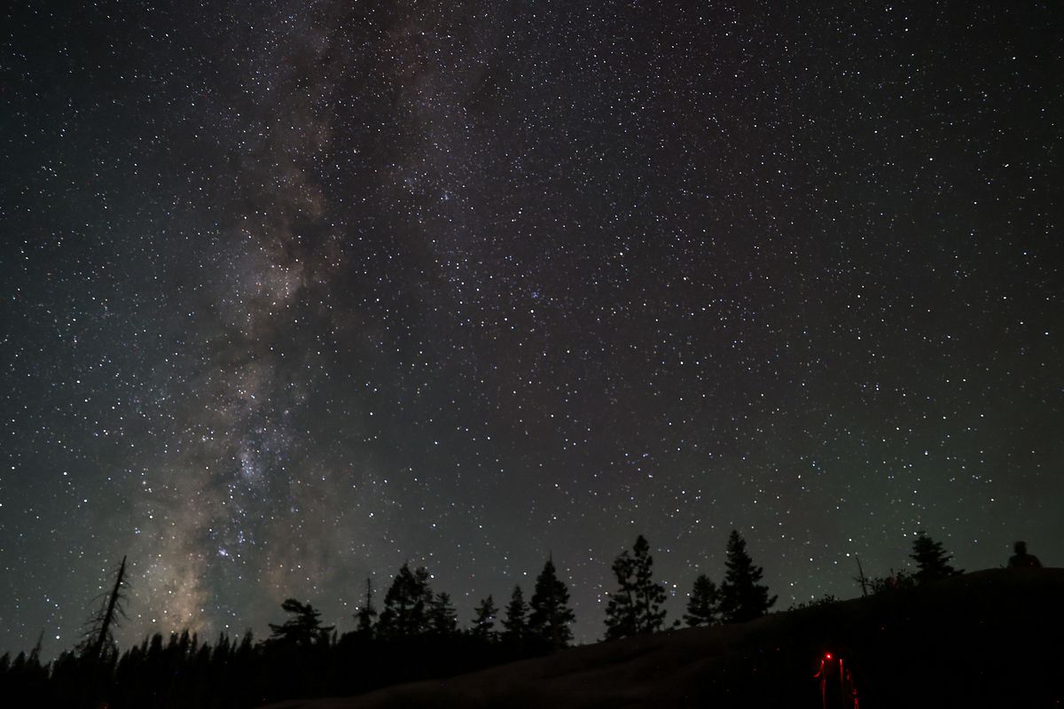 Perseid meteor showers are captured in Yosemite National Park of California, United States on August 12, 2024