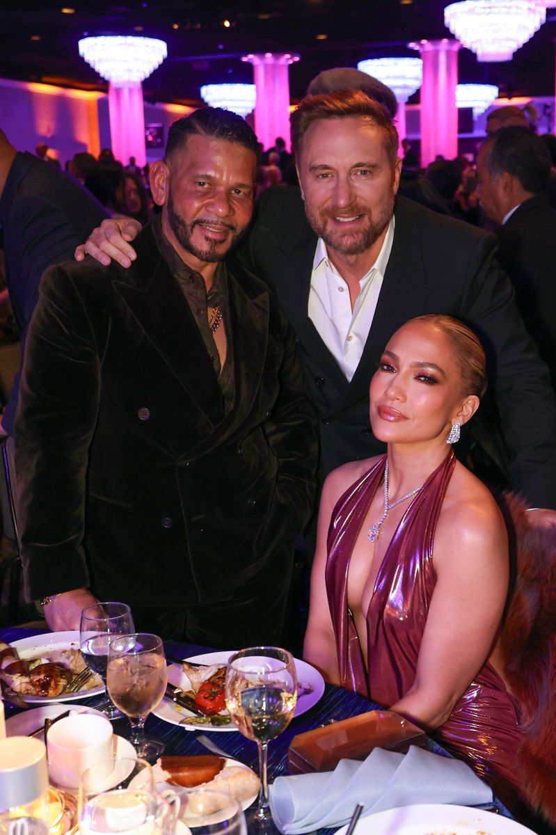  Benny Medina, David Guetta, and Jennifer Lopez attend 67th GRAMMY Awards Pre-GRAMMY Gala & GRAMMY Salute 