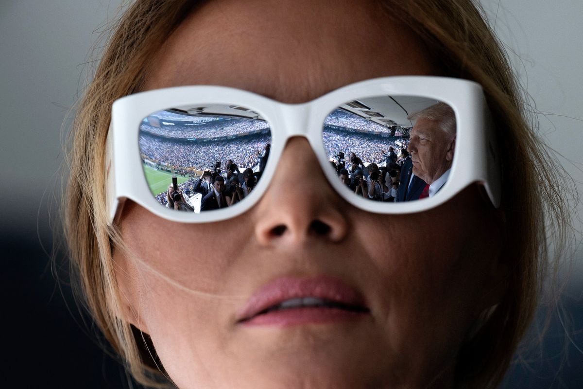 Melania’s Oversized Dior sunglasses were the real headline at the 2025 FIFA Club World Cup final football match between England's Chelsea and France's Paris Saint-Germain 