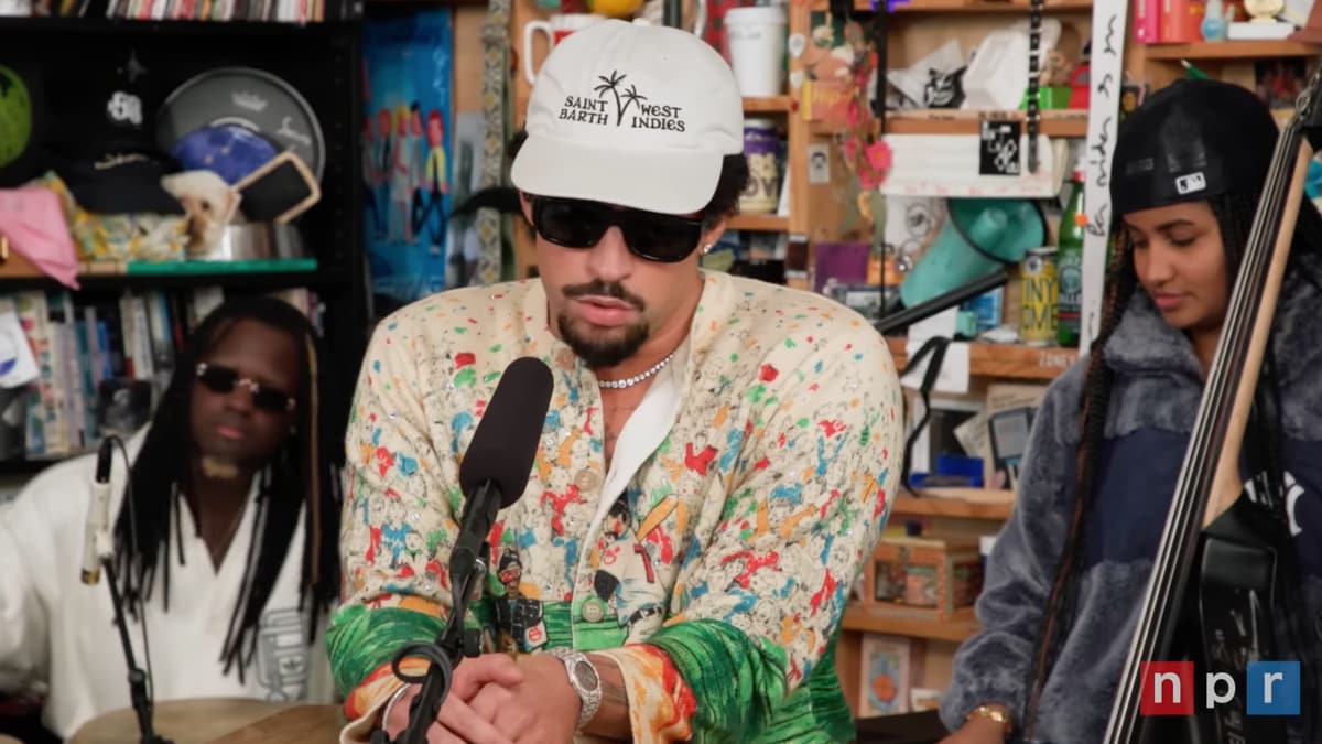 Bad Bunny on 'Tiny Desk': Star turned a corner of NPR into a slice of Puerto Rico