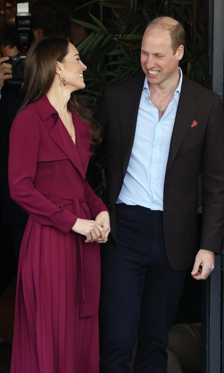 The Prince and Princess were photographed exchanging loving looks during their joint outing.
