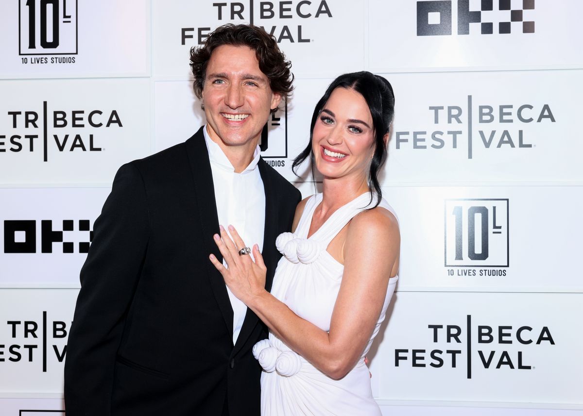 Justin Trudeau and Katy Perry at the Tribeca Festival's World Premiere of "Katy Perry: The Lifetimes Tour - Live from Paris"