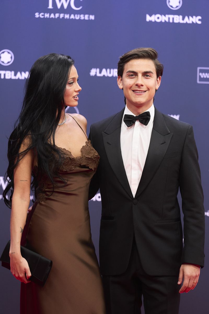 Paulo Dybala and Oriana Sabatini at the 25th Anniversary of the Laureus World Sports Awards