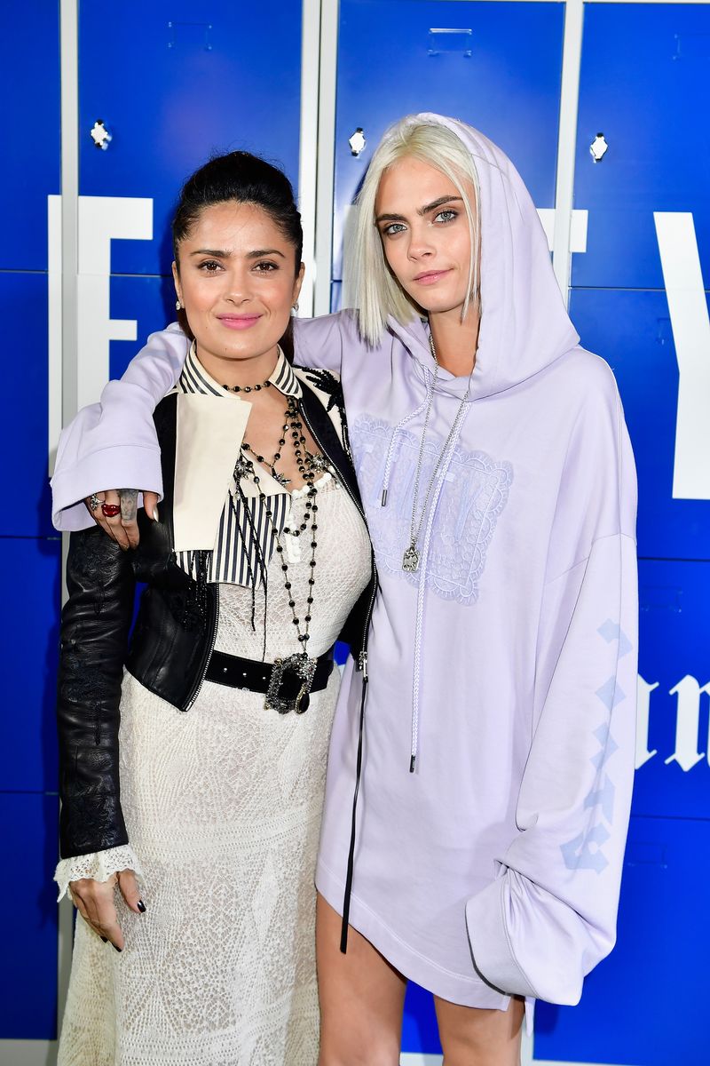 Salma Hayek and Cara Delevingne in 2017