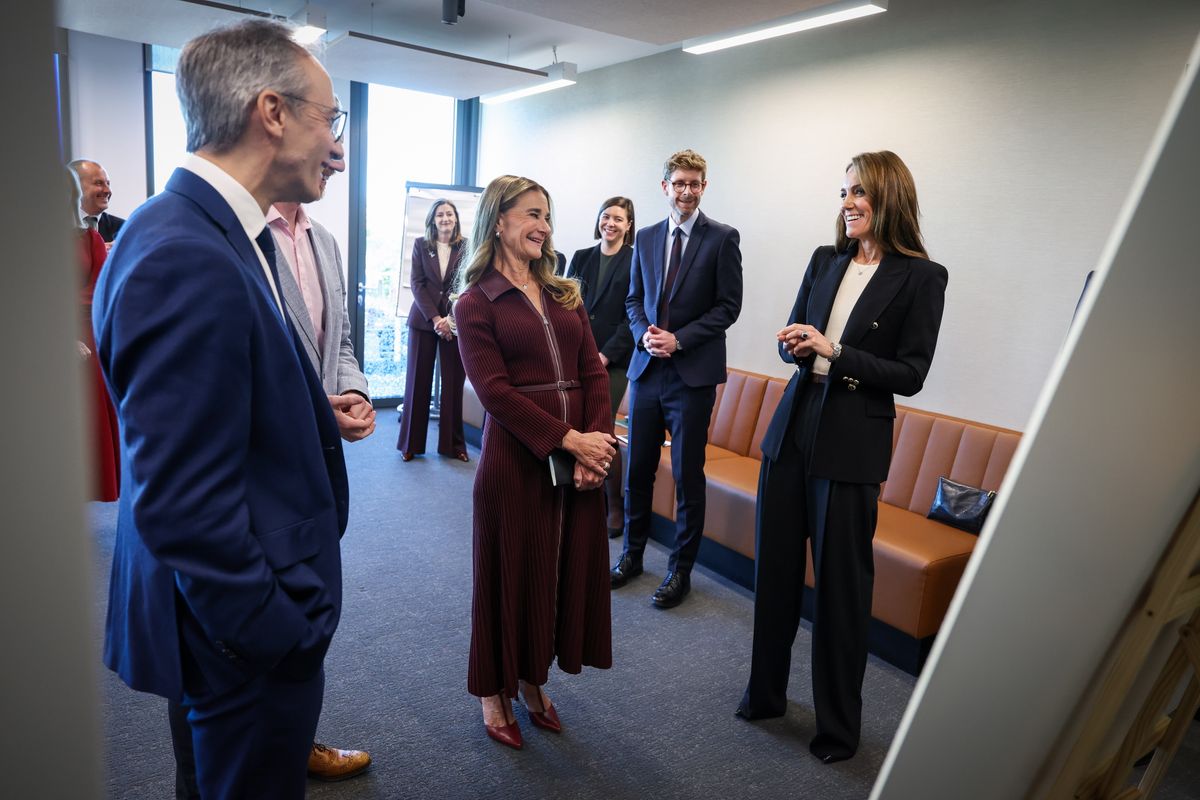 Kate Middleton and Melinda French Gates in their meeting in London