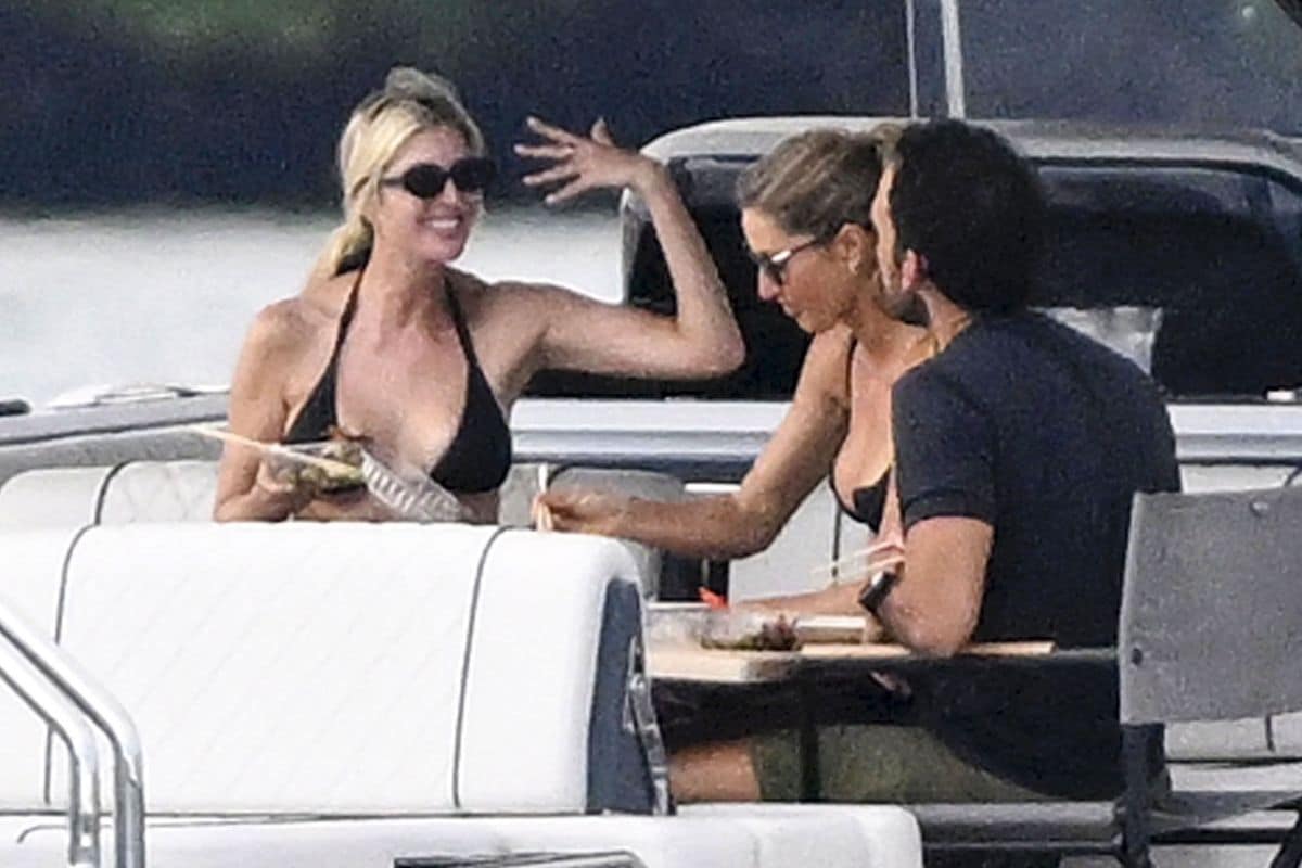 Ivanka playfully talked with Gisele and her boyfriend, Joaquim Valente